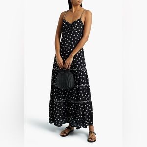 NWT ViX Paula Hermanny Sally Ana Tiered Floral Crepe Maxi Dress XS